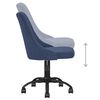 vidaXL Eetkamerstoelen draaibaar 6 st stof blauw