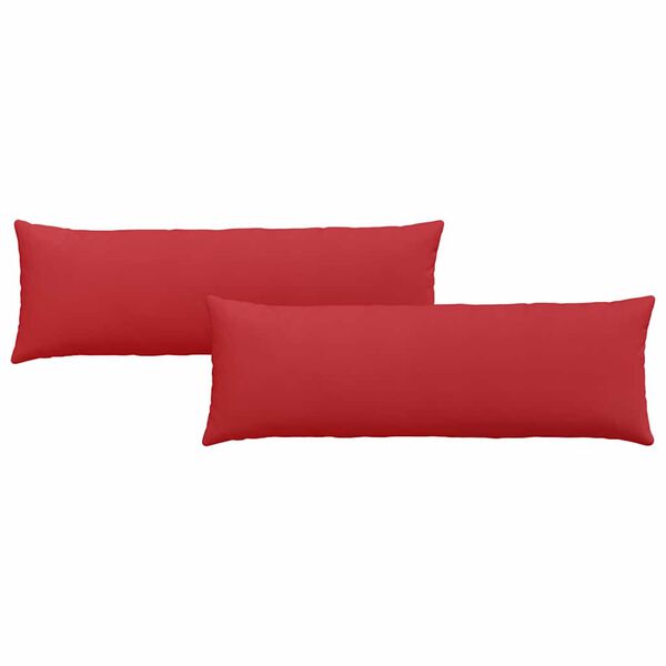 vidaXL Sofa Kussens 2 stuks Rood 120 x 40 cm Stof