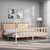 vidaXL Bedframe met hoofdbord massief hout 180x200 cm