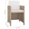 vidaXL 11-delige Tuinset met kussens poly rattan beige