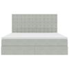 vidaXL Opslag bed met matras Lichtgrijs 160 x 200 cm Fluweel