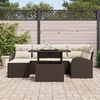 vidaXL Tuin Sofa Set met kussen 7 pcs Bruin en cr&egrave;me
