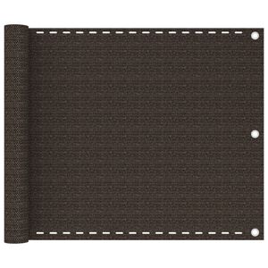 vidaXL Balkonscherm 75x300 cm HDPE bruin