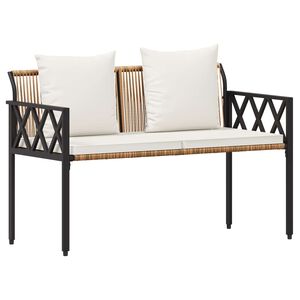 vidaXL Buitenbanken 2 -Seater 116 x 56 x 75 cm poly rattan