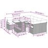 vidaXL Tuin Sofa Set met opslag 9 pcs Lichtgrijs Poly riet