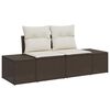 vidaXL Tuin Sofa Set 8 pcs Bruin Poly riet