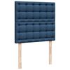 vidaXL Boxspring met matras stof blauw 100x200 cm