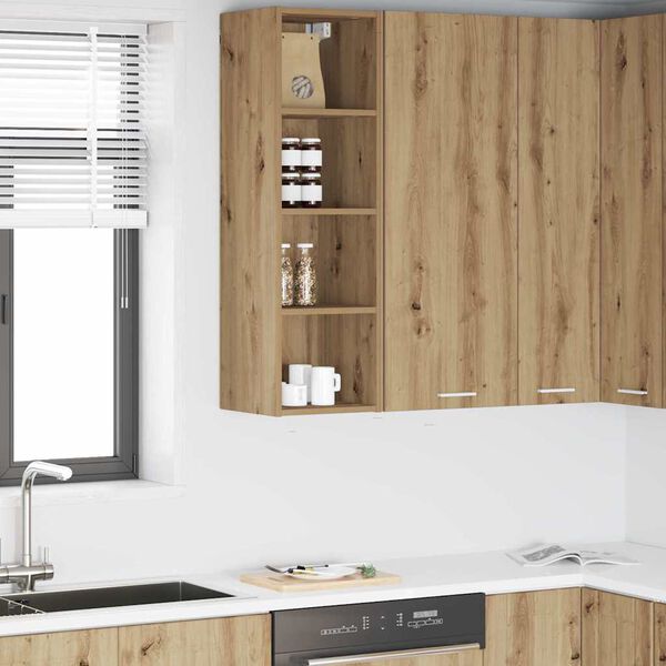 vidaXL Hangkast Artisan Eiken 30 x 29,5 x 100 cm Bewerkt hout