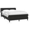vidaXL Boxspring met matras fluweel zwart 160x210 cm