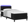 vidaXL Boxspring bed met matras met LED Zwart 90 x 200 cm Stof