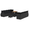 vidaXL Tuin Sofa Set 11 st Zwart poly rattan