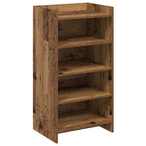 vidaXL Schoenenkast met opslag Oud hout 48 x 36 x 92 cm Bewerkt hout