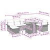 vidaXL Tuin Sofa Set met opslag 9 pcs Grijs Poly riet