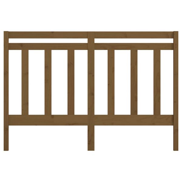 vidaXL Hoofdbord 126x4x100 cm massief grenenhout honingbruin