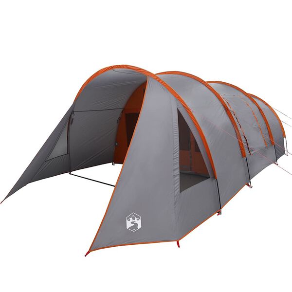 vidaXL Tunneltent met dak Grijs en Oranje 778 x 356 x 210 cm