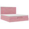 vidaXL Ottoman bed met matrassen 180x200cm fluweel roze
