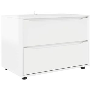 vidaXL Opbergkast Hoogglans wit 80 x 48 x 57 cm Bewerkt hout
