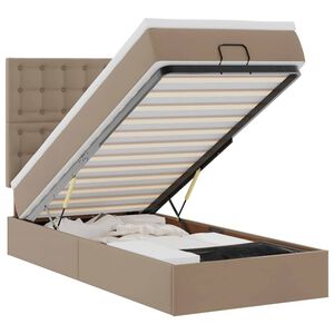 vidaXL Ottoman bed met matras en LED's 80x200 cm kunstleer