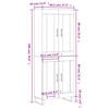 vidaXL Hoge kast 69,5x34x180 cm bewerkt hout sonoma eikenkleurig