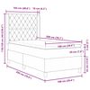 vidaXL Boxspringbed met matras Roze 100 x 200 cm Fluweel
