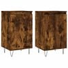 vidaXL Dressoirs 2 st 40x35x70 cm bewerkt hout gerookt eikenkleurig