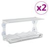 vidaXL Vogelvoederbakken voor raam 2 st 30x12x15 cm acryl