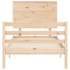 vidaXL Bedframe met hoofdbord massief hout