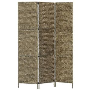 vidaXL Kamerscherm met 3 panelen 116x160 cm waterhyacint bruin