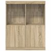vidaXL Dressoir 81x37x100 cm bewerkt hout sonoma eikenkleurig
