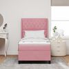 vidaXL Boxspringbed met matras met hoofdeinde Roze 90 x 200 cm Fluweel