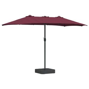 vidaXL Tuinparasol Bordeauxrood 385 x 209 x 244 cm Stof