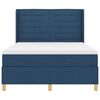 vidaXL Boxspringbed met matras met hoofdeinde Blauw 140 x 200 cm Stof