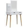 vidaXL Toilettafel Set FAUSKE 3 pcs Wit 76 x 50 x 143 cm