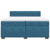 vidaXL Boxspring met matras fluweel blauw 200x200 cm