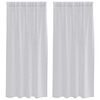vidaXL Voile Gordijn 2 pcs Lichtgrijs 175 x 140 cm Polyester