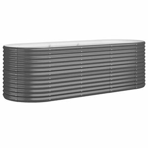 vidaXL Plantenbak 224x80x68 cm gegalvaniseerd staal antracietkleurig