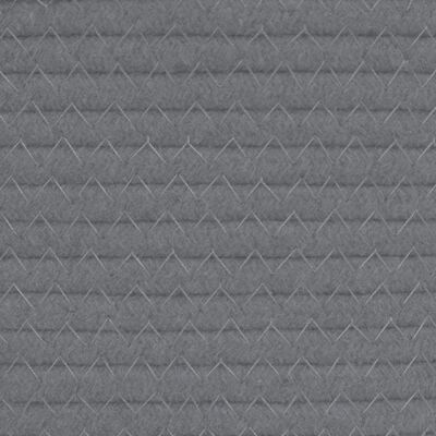 vidaXL Opbergmand Ø 40x25 cm katoen grijs en wit