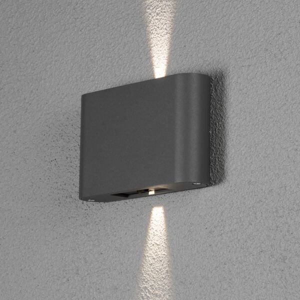 KONSTSMIDE Wandlamp Chieri LED 2x6 W antraciet