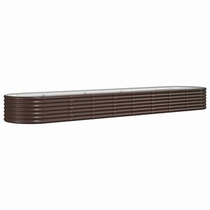 vidaXL Plantenbak 368x80x36 cm gegalvaniseerd staal bruin