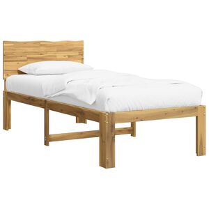 vidaXL Eenpersoonsbed met hoofdbord ROSTOCK Wit 75 x 190 cm