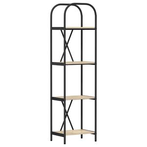 vidaXL Boekenkast 4-laags 40 x 30 x 146 cm Bewerkt hout Sonoma Eiken