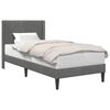 vidaXL Bedframe met hoofdeinde Donkergrijs 100 x 190 cm Fluweel