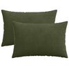 vidaXL Kussensloop 2 st HEERLEN Groen 50 x 80 cm corduroy