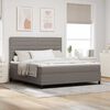 vidaXL Boxspringbed met matras met hoofdeinde Taupe 180 x 200 cm Stof