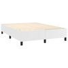 vidaXL Boxspring met matras kunstleer wit 140x200 cm