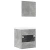 vidaXL 3-delige Badkamermeubelset bewerkt hout betongrijs