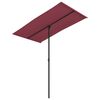 vidaXL Parasol met aluminium paal 180x110 cm bordeauxrood