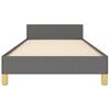 vidaXL Bedframe zonder matras 80x200 cm stof donkergrijs
