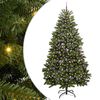 vidaXL Kunstkerstboom 240 cm 300 LED's Warmwit PVC en staal Groen