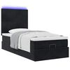vidaXL Ottoman bed met matrassen en LED's 80x200cm fluweel zwart